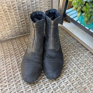 Black Leather Ariat Horse Riding Boots with Zipper Men’s Size 8 1/2 B